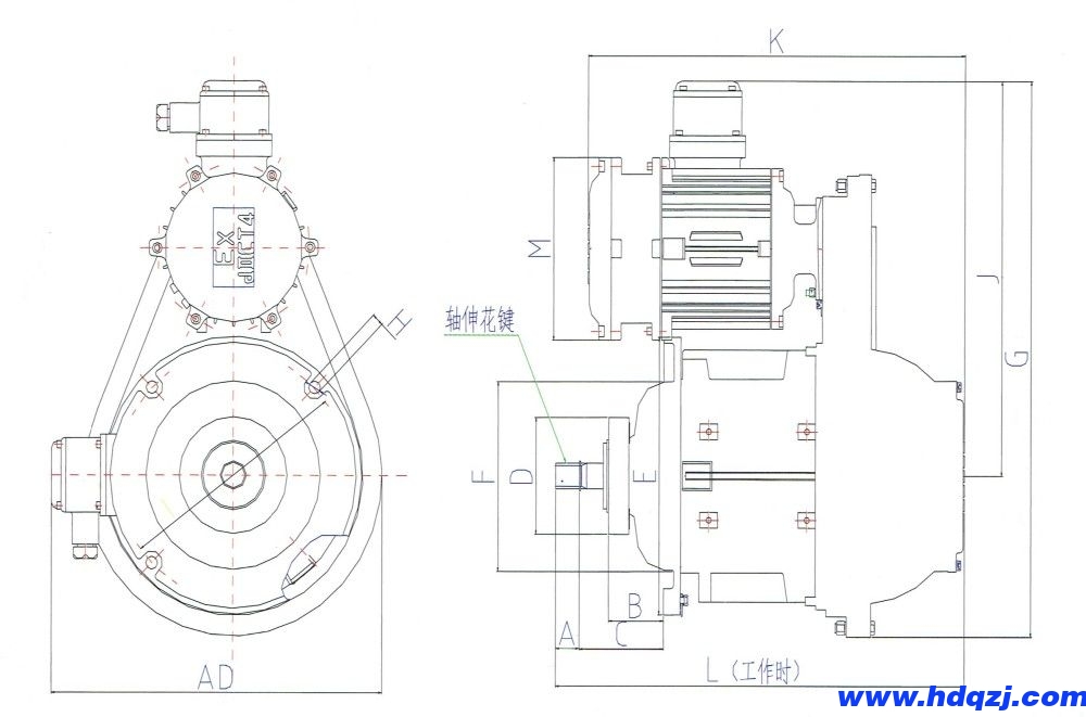 BZDS1隔爆型雙速錐形轉子三相異步電動機尺寸圖.jpg