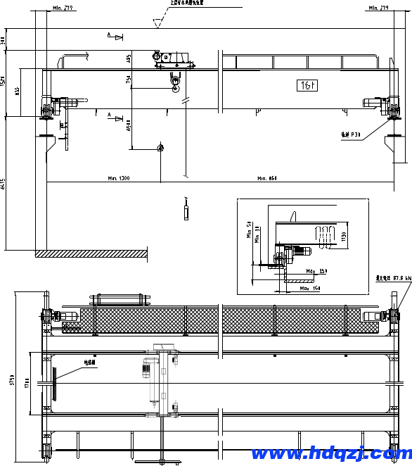 LH型歐式電動葫蘆橋式起重機