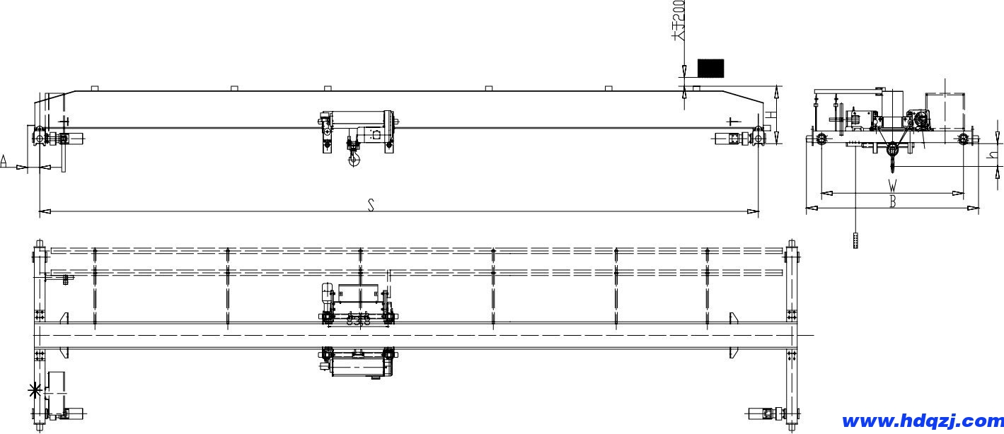 歐式單梁起重機結(jié)構(gòu)圖