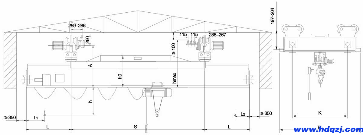 BX型0.5-5t防爆懸掛橋式起重機(jī)