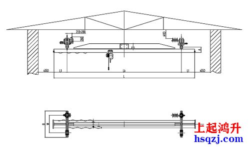單梁懸掛起重機(jī)結(jié)構(gòu)圖及安裝示意圖